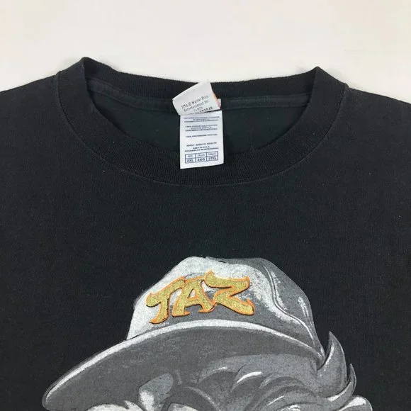 Y2K Looney Tunes Shirt Men's Extra Extra Large Black Taz I'm A Stunna Bedazzled - Picture 6 of 12